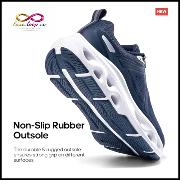 Men's Athletic Walking Shoes Non-Slip Breathable Mesh Gym Sneakers